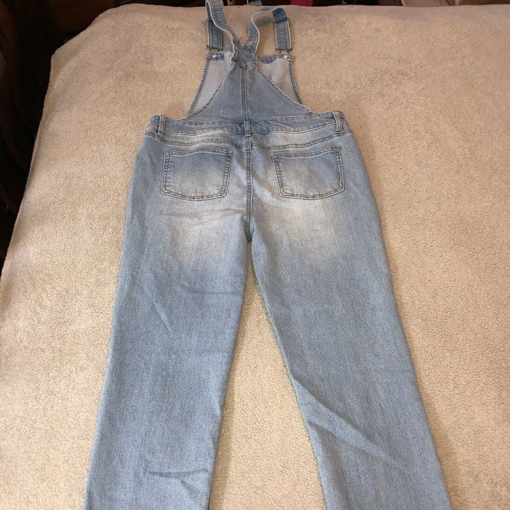 CAT & JACK Girls Embroidered Unicorn Denim Overalls Sz XL 14-16 - Picture 7 of 12